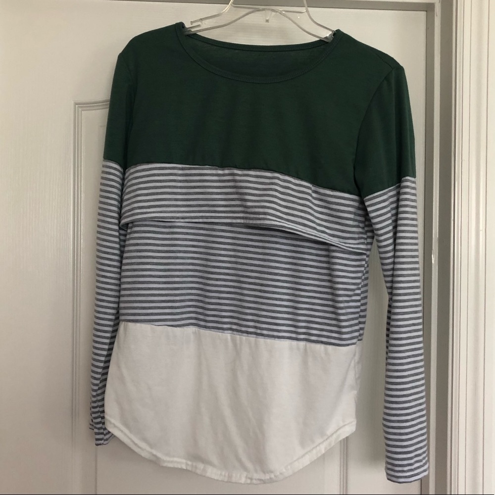 Long sleeve nursing shirt